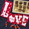 Ornativity Red Wooden Love Blocks - Valentine's Day Romantic Heart Wood Letters Block Decoration Sign with Hearts for Mantel Shelf Over Fireplace, Table Top, Home and Office